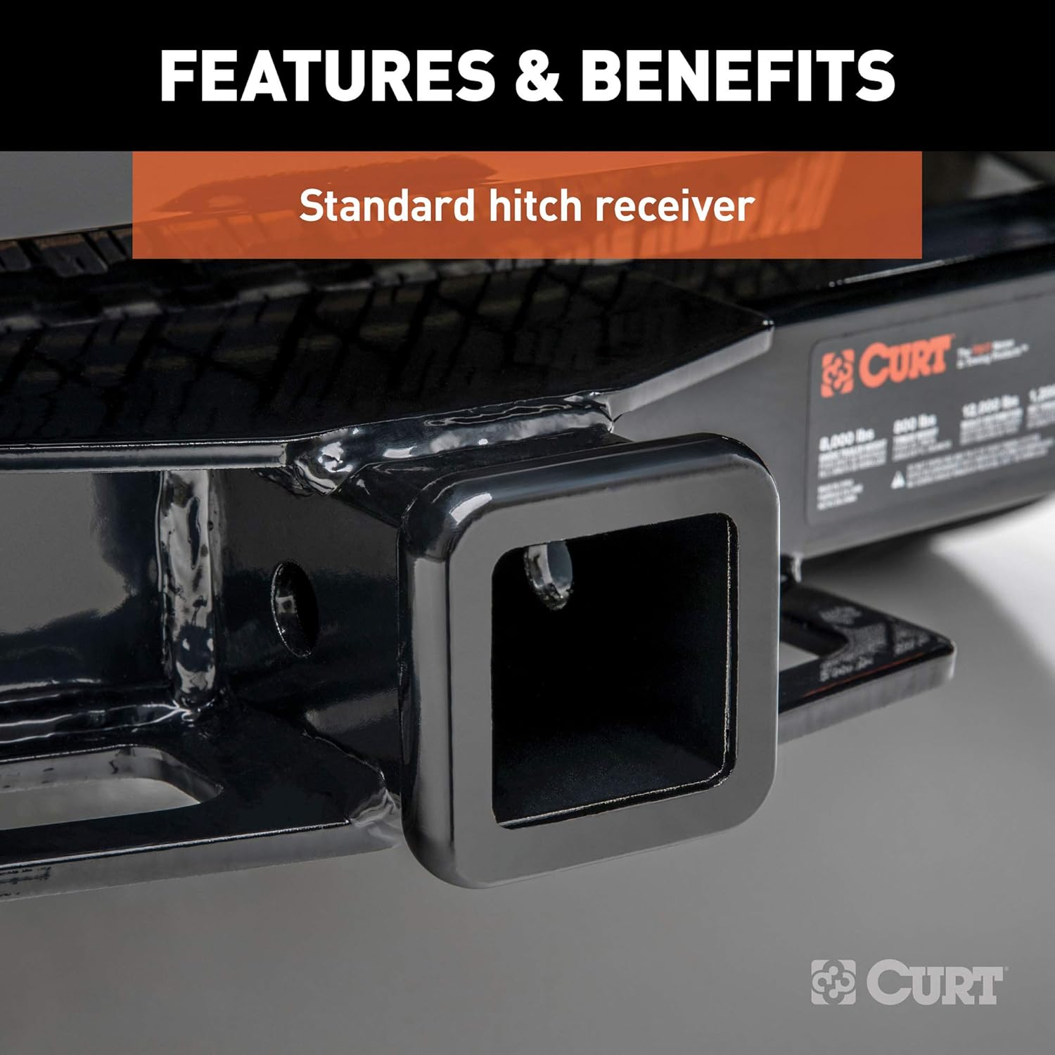 CURT 13449 Class 3 Trailer Hitch, 2-Inch Receiver, Fits Select Tesla Model 3
